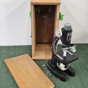 BNF - Parts Only or Fix Kent MICROSCOPE 750x Science Vintage Microscope